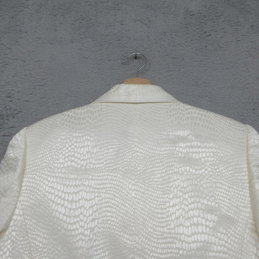 Lord &Taylor Jacquard Skirt Suit Women 14 Ivory Quiet Luxury Formal Classic Glam - Picture 9 of 16